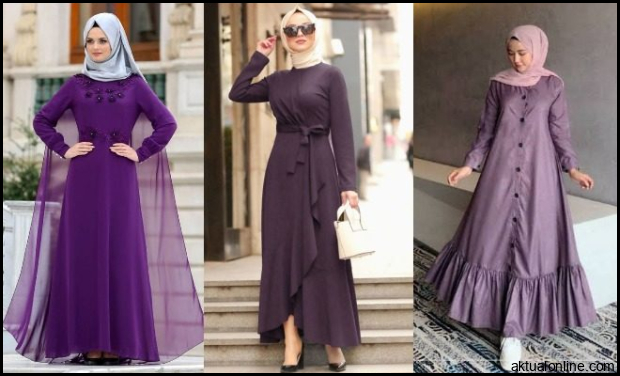 10 Warna Jilbab Cocok untuk Baju Warna Dusty Ungu - Dailysia