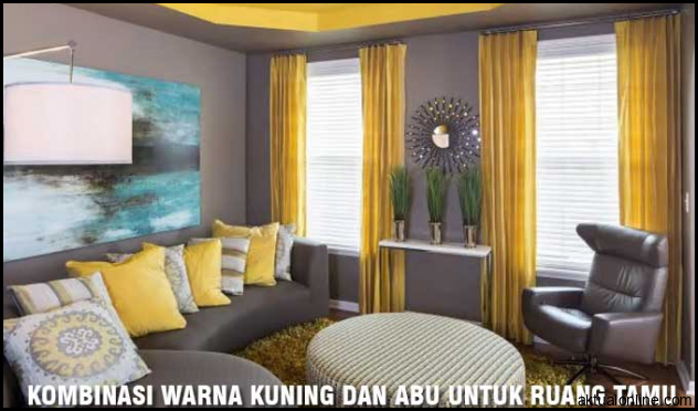 19 Gambar Kombinasi Warna Kuning Untuk Ruang Tamu Yang Bikin Betah