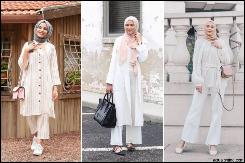 9 OOTD Hijab Dengan Baju Putih Cocok untuk Lebaran - Womantalk