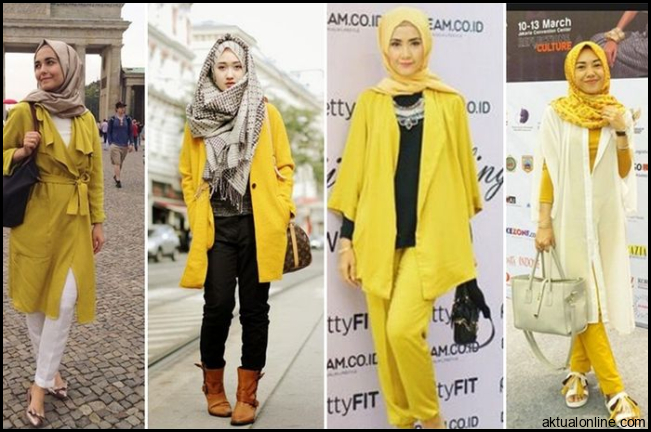 Baju Muslim Warna Kuning Kunyit - Ragam Muslim