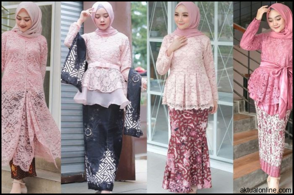 Peach Warna Jilbab Yang Cocok Untuk Baju Pink Salem - Voal Motif